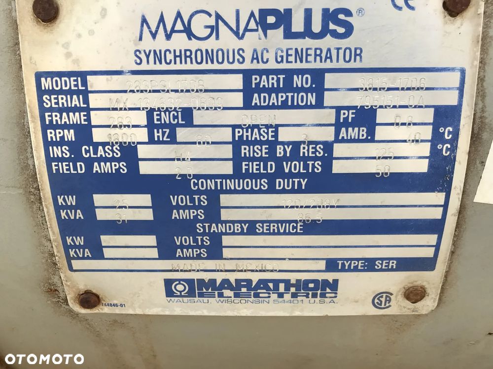 PRĄDNICA GENERATOR MAGNAPLUS 283PSL1706 31kVA 1800RPM - 11