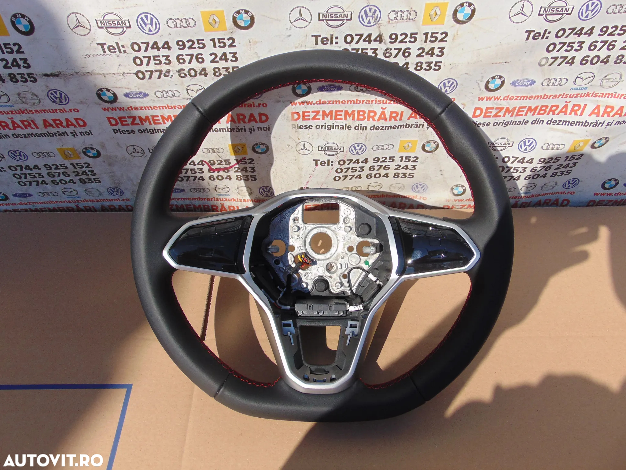 Volan piele cu comenzi VW Golf 8 Polo T Cross ID4 ID3 comenzi cu touch modul volan Passat 3g5 b8 T6 cod 6380998 - 3