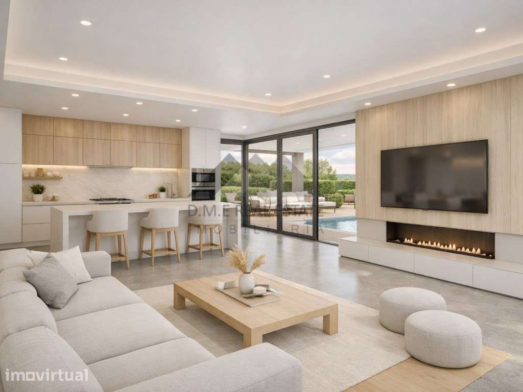 Moradia T3 Térrea Moderna com Piscina e Garagem | Em Construção - Grande imagem: 5/9