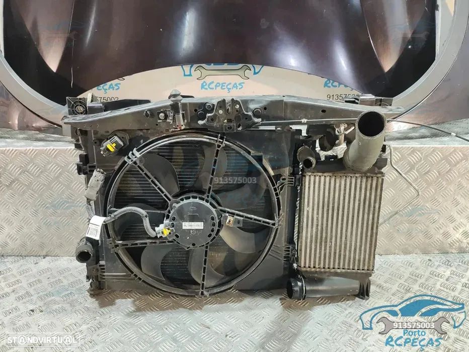 Frente Completa Nissan Qashqai II - J11 | 2013 a 2021 - Parachoques | Parachoque | Grelha | Grelhas | Otica | Oticas | Guarda Lamas | Lama | Capo | Capot | Reforço | Fibra | Radiador | Ventilador | Radiadores | Para-choques - 6