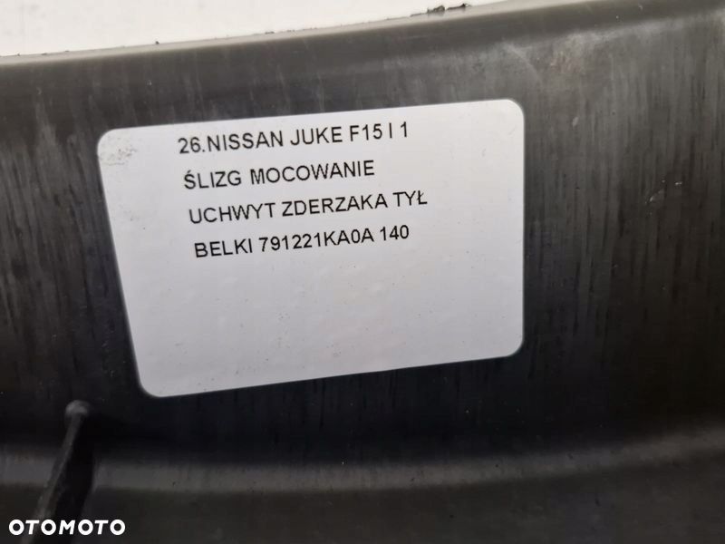 NISSAN JUKE F15 I 1 ŚLIZG MOCOWANIE UCHWYT ZDERZAKA TYŁ BELKI 791221KA0A - 11