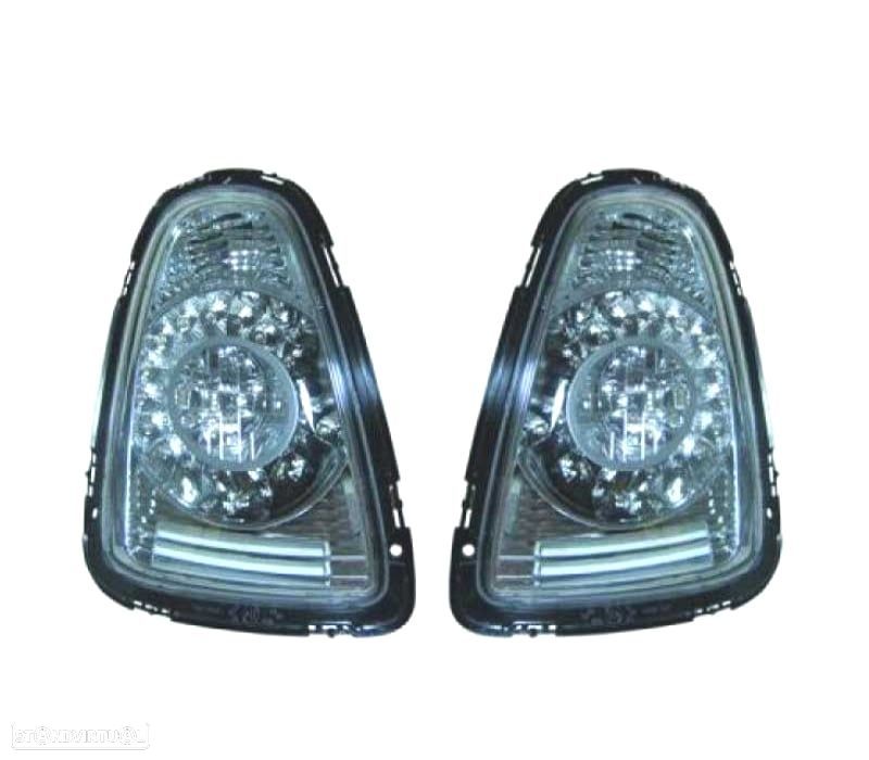 FAROLINS TRASEIROS LED MINI COOPER 06-10 CROMADO - 1