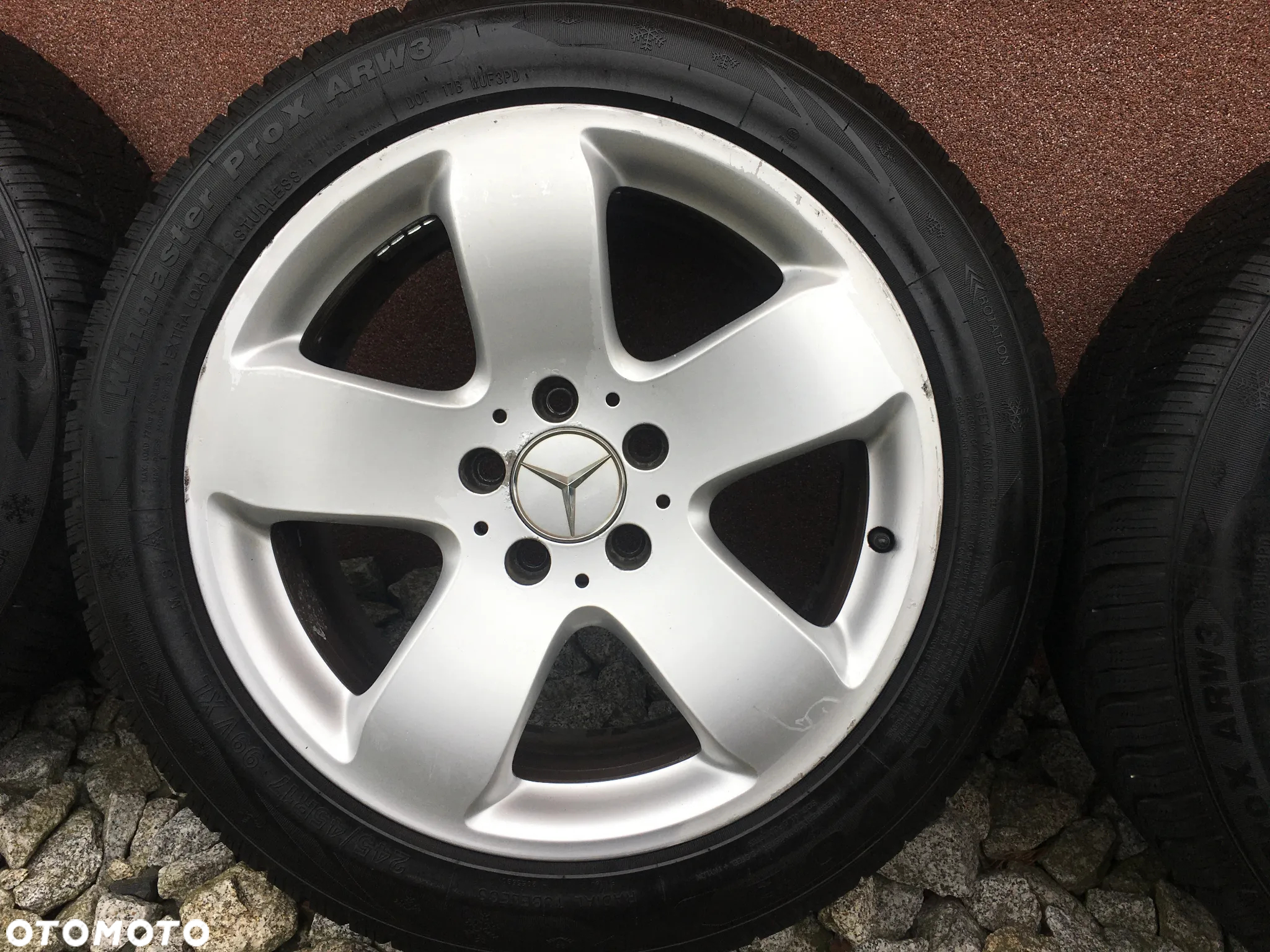 Mercedes E Klasa W211 Koła Felgi Aluminiowe Z  Oponami 245/45r17 - 4