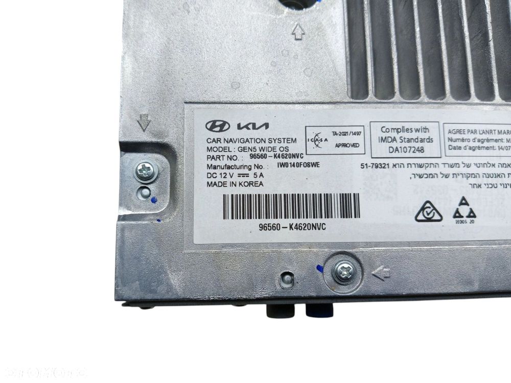 RADIO HYUNDAI KONA ELECTRIC I LIFT (2020-2023) 64 kWh 204KM 96560-K4620 - 4