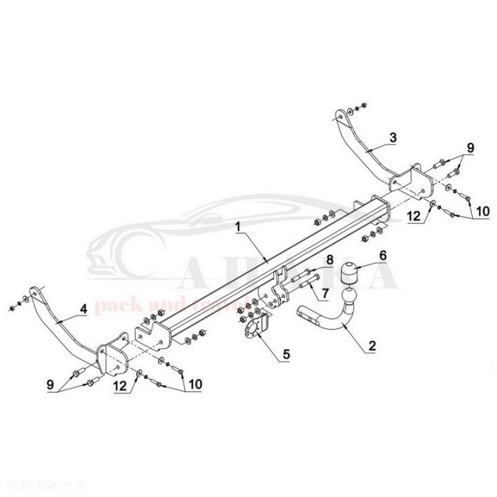 Hak Holowniczy Odkręcany Do Peugeot 308 Sw Kombi 2008-2014 - 4