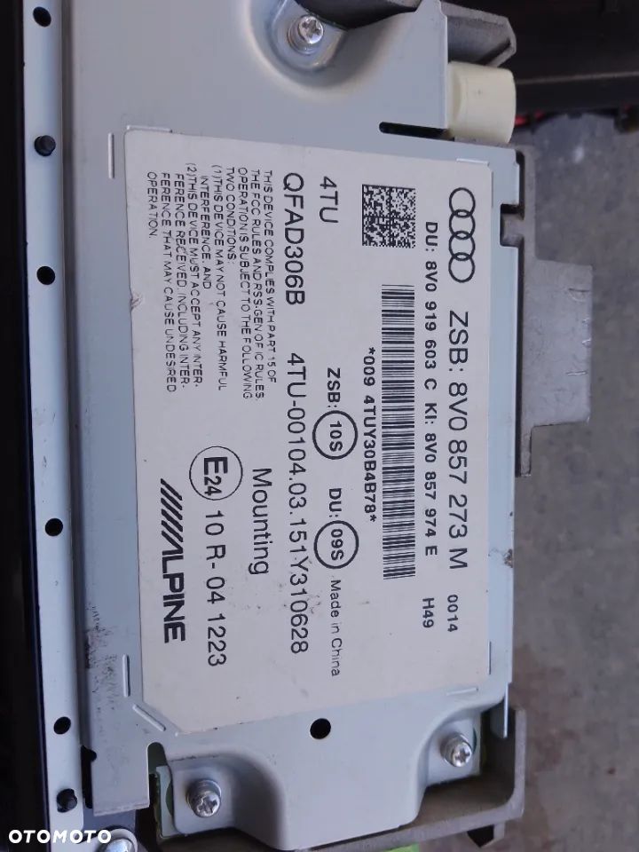 AUDI A3 8V WYŚWIETLACZ EKRAN MONITOR 8V0857273M - 4