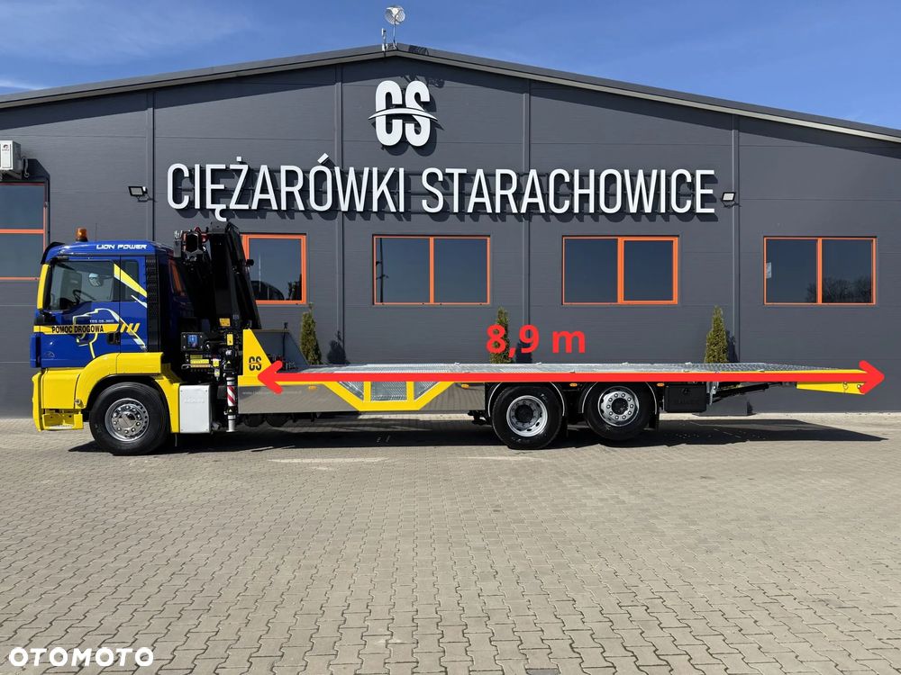 MAN TGS TGX 26.360 E5 laweta uniwersalna + Dźwig HDS HMF 1420 K2 / pomoc drogowa / kran krane dzwig hds żuraw - 11