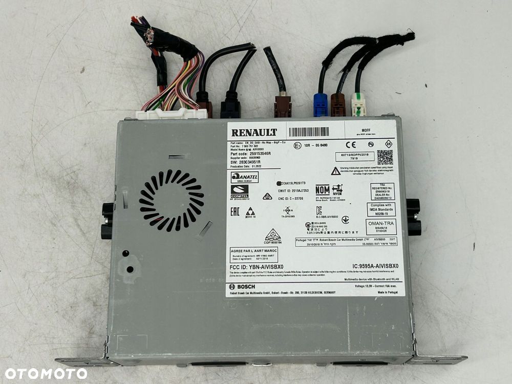 radioodtwarzacz stacja multimedialna renault zoe 259153546r - 2