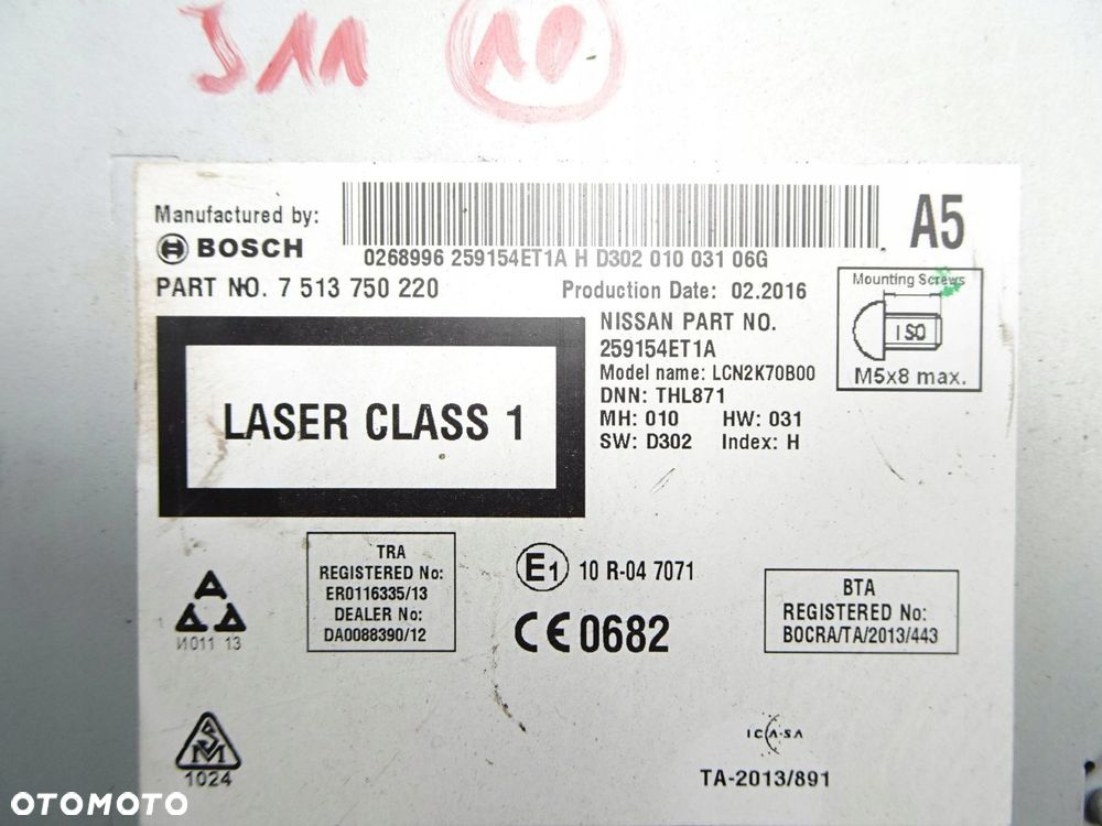 radio cd nissan qashqai j11 7513750220 - 8