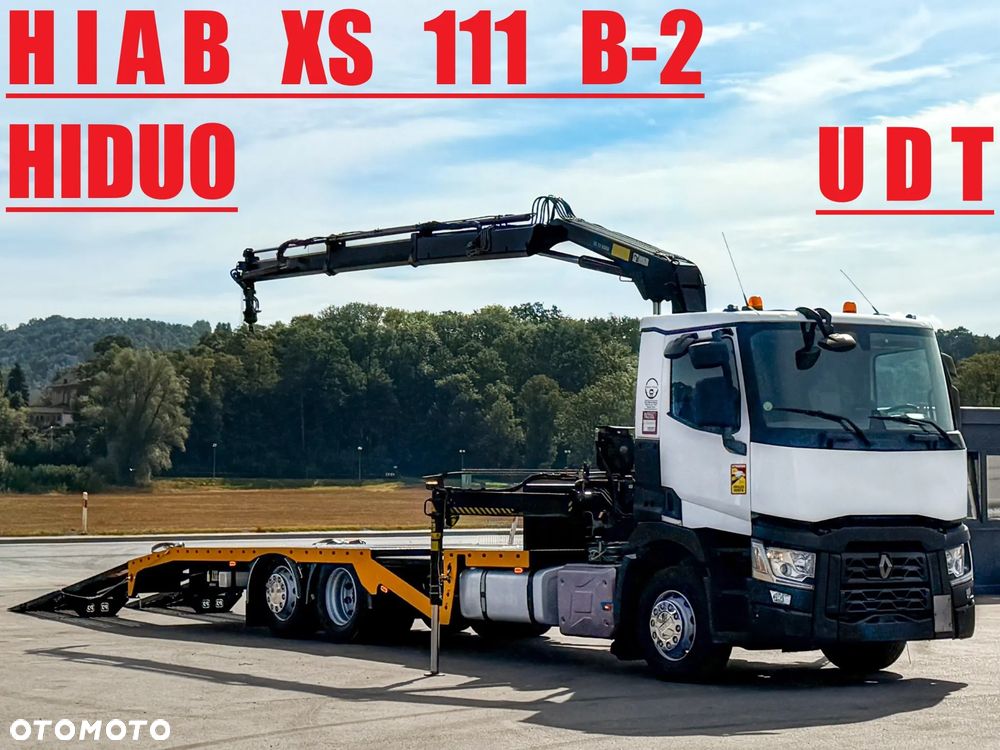 Renault T 380 * LAWETA 8,00 m * HIAB XS 111 B-2 HIDUO + PILOT * STAN BDB - 1