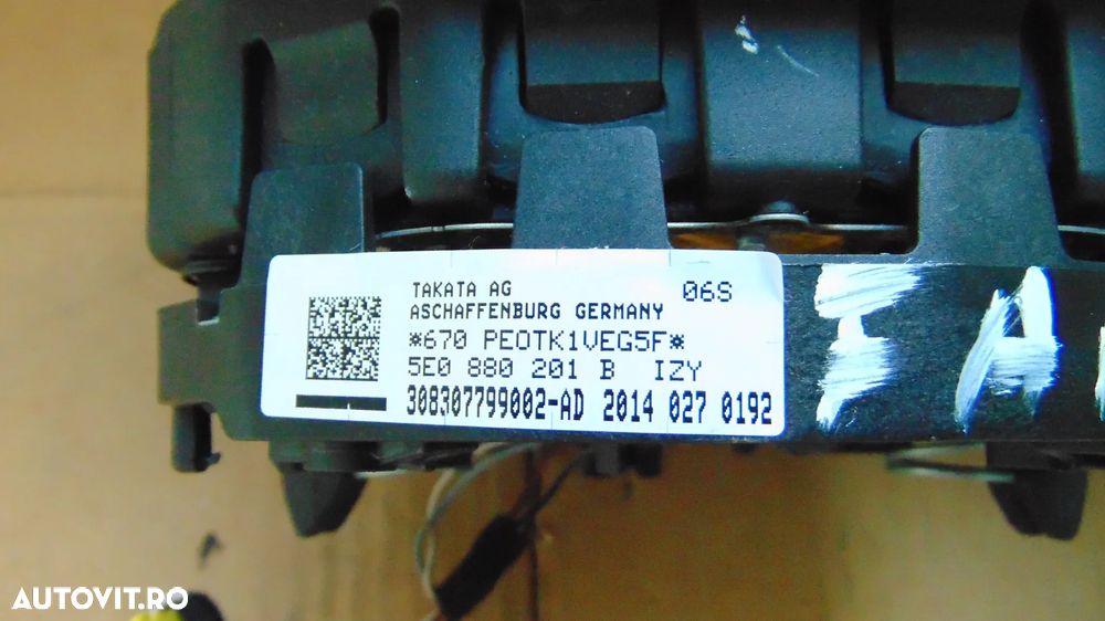 Airbag volan Skoda Fabia,Octavia,Rapid an 2013-2021 cod 5E0880201B - 5
