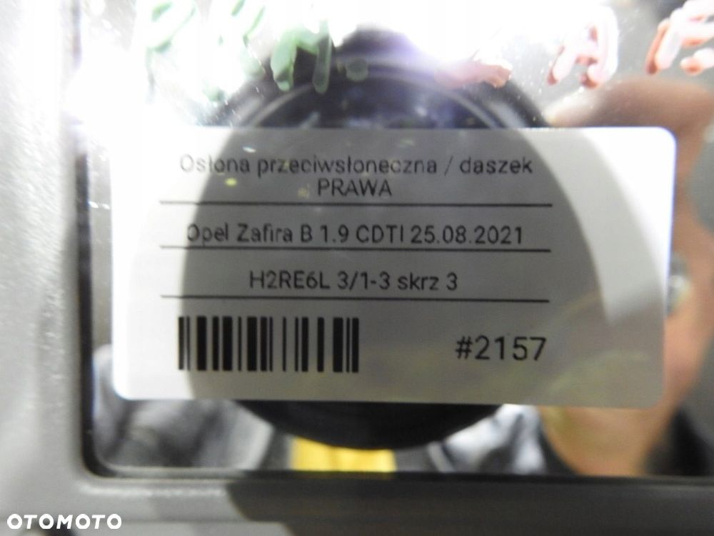 SŁONECZNIK OSŁONA PRAWA OPEL ZAFIRA B - 3