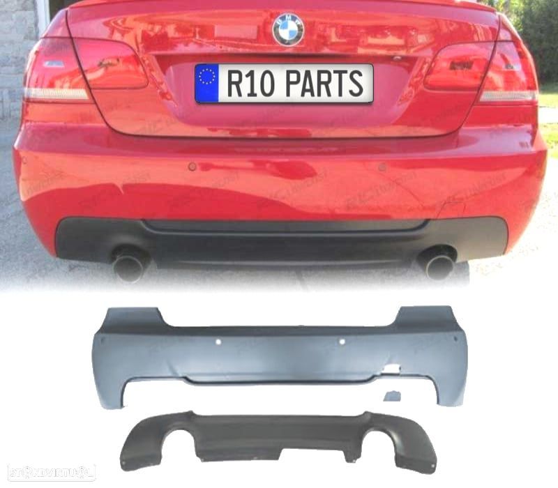 PARA-CHOQUES TRASEIRO BMW E92 E93 LOOK M DUPLA SAÍDA PDC ABS - 1