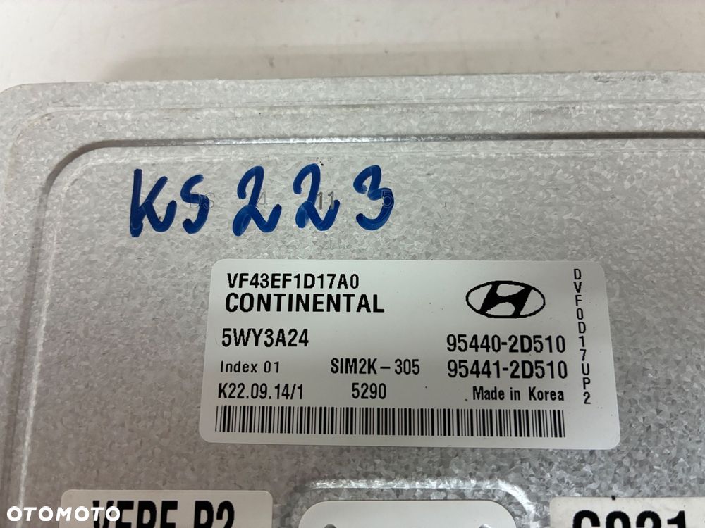 HYUNDAI KOMPUTER  STEROWNIK  SKRZYNI BIEGÓW 5WY3A24 9540-2D510 - 3