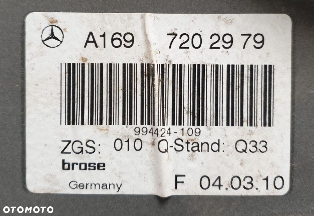 MECHANIZM PODNOŚNIK SZYBY LEWY PRZÓD MERCEDES W169 - 3