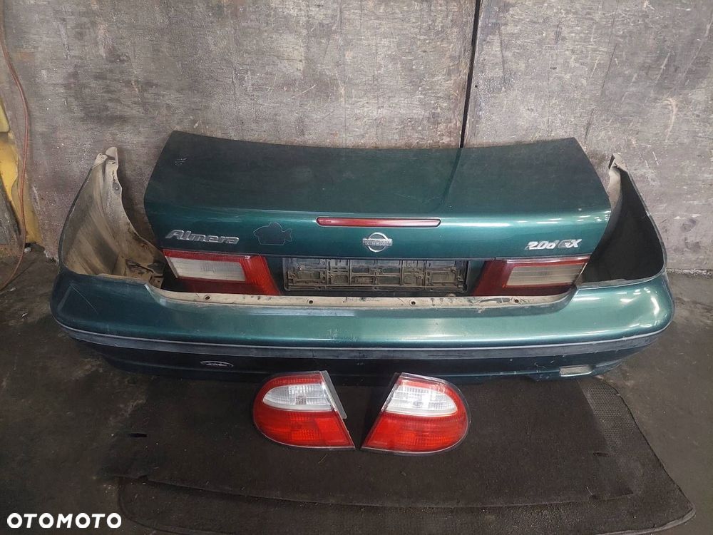 KOMPLETNY TYŁ KLAPA BAGAŻNIKA ZDERZAK LAMPY ALMERA N15 LIFT SEDAN DP1 - 1