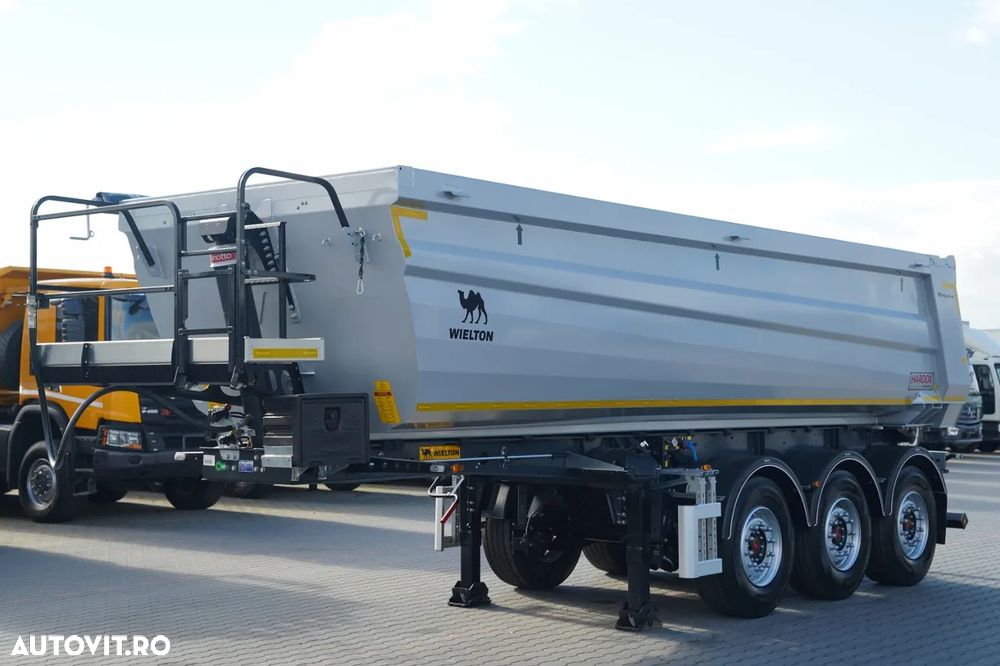 Wielton / SEMIREMORCĂ BASCULANTĂ DIN OȚEL / 26 m³ / BENĂ SEMICILINDRICĂ (HALF-PIPE) / NOUĂ / DISPONIBILĂ IMEDIAT / - 3