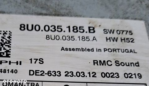 audi q3 8u0 radio fabryczne cd nawigacja czytnik sd 8u0035185b - 2