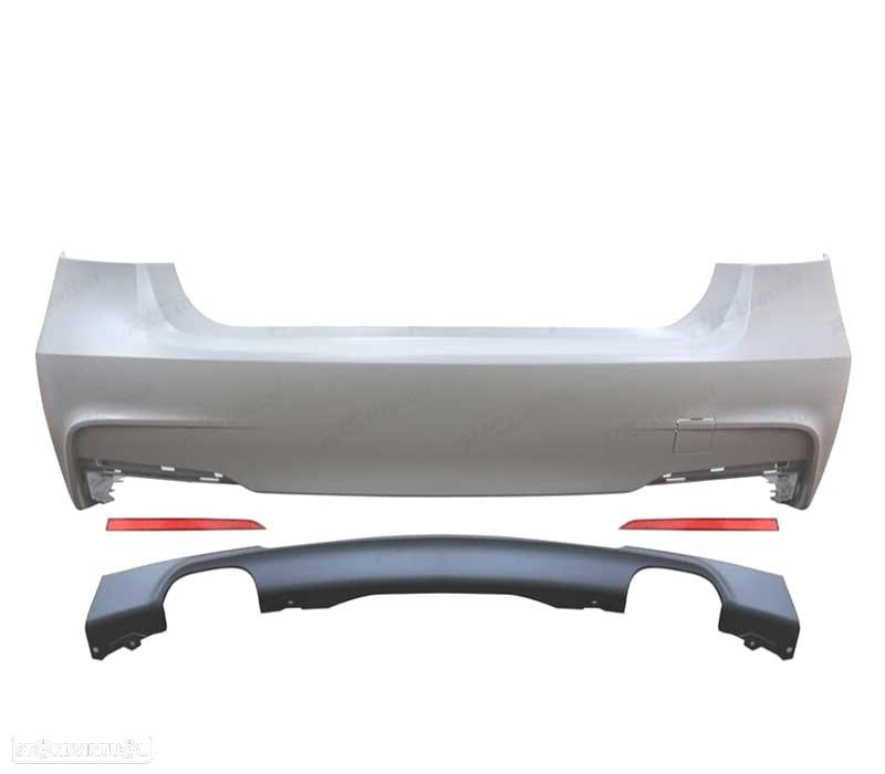 PARA-CHOQUES TRASEIRO BMW F30 LOOK M SAÍDA DUPLA - 2
