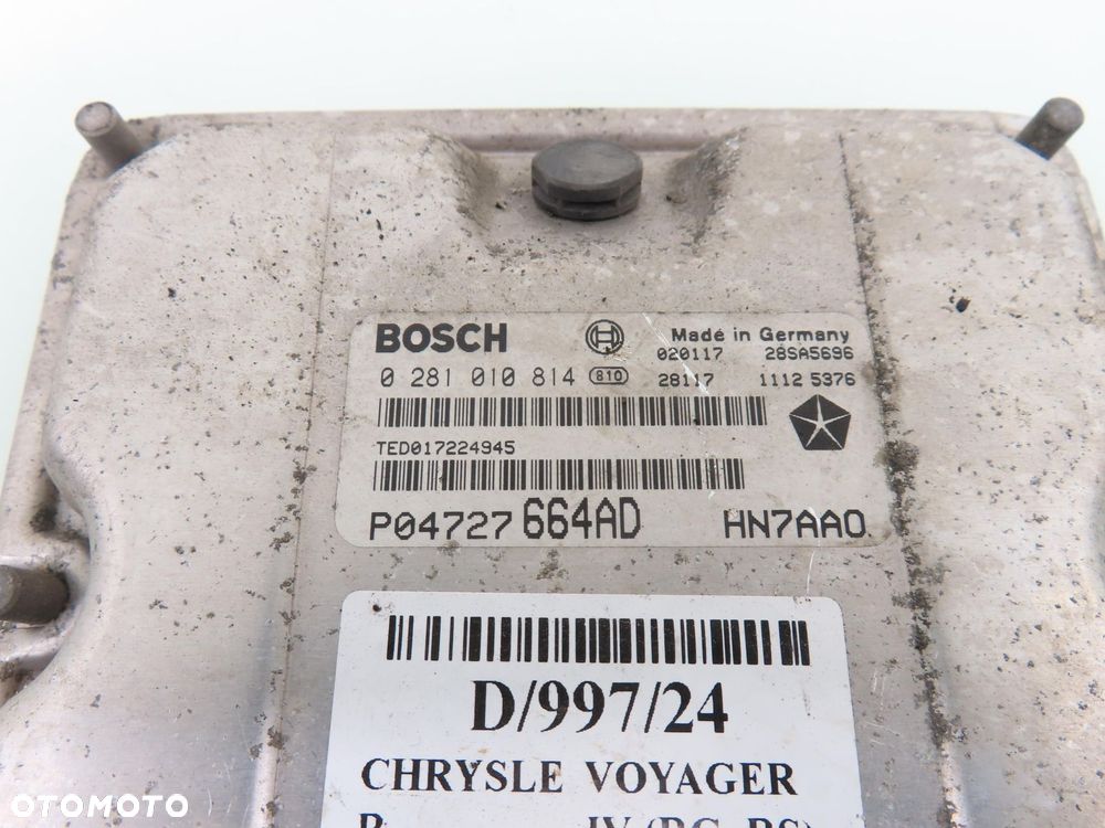 STEROWNIK CHRYSLER VOYAGER IV 2.5 CRD 0281010814 P04727664AD - 4