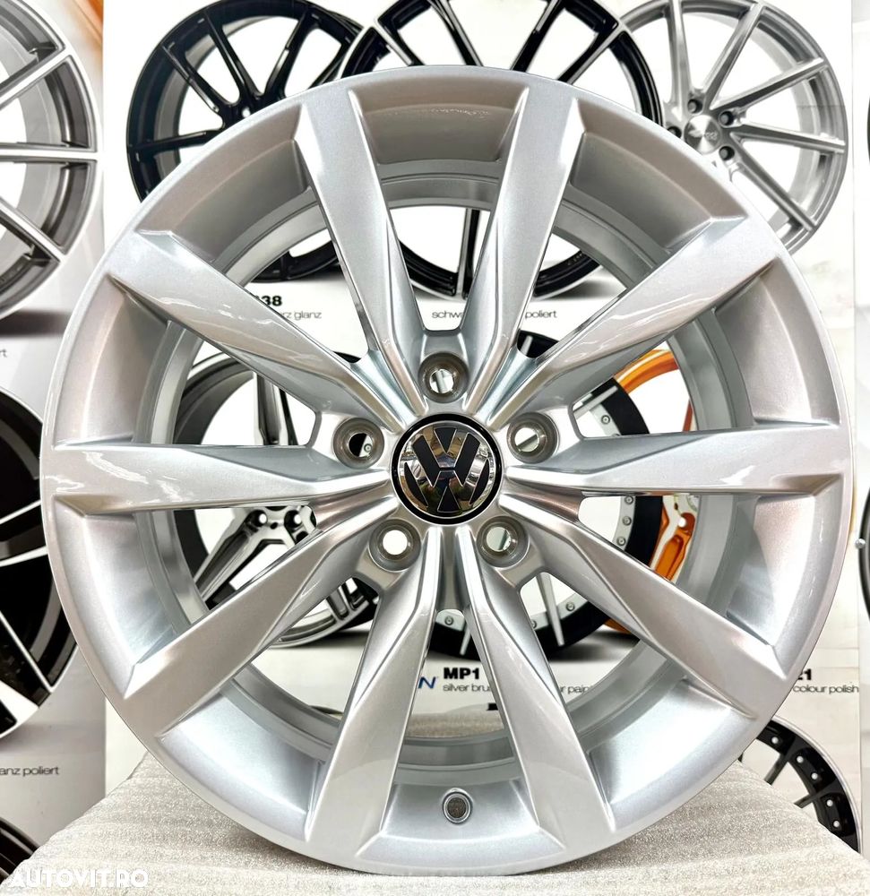 Jante aliaj originale Vw Golf 6, Golf 7, Golf 8, EGolf, Tiguan, T-roc, Touran, Passat, noi, 17 inch - 1