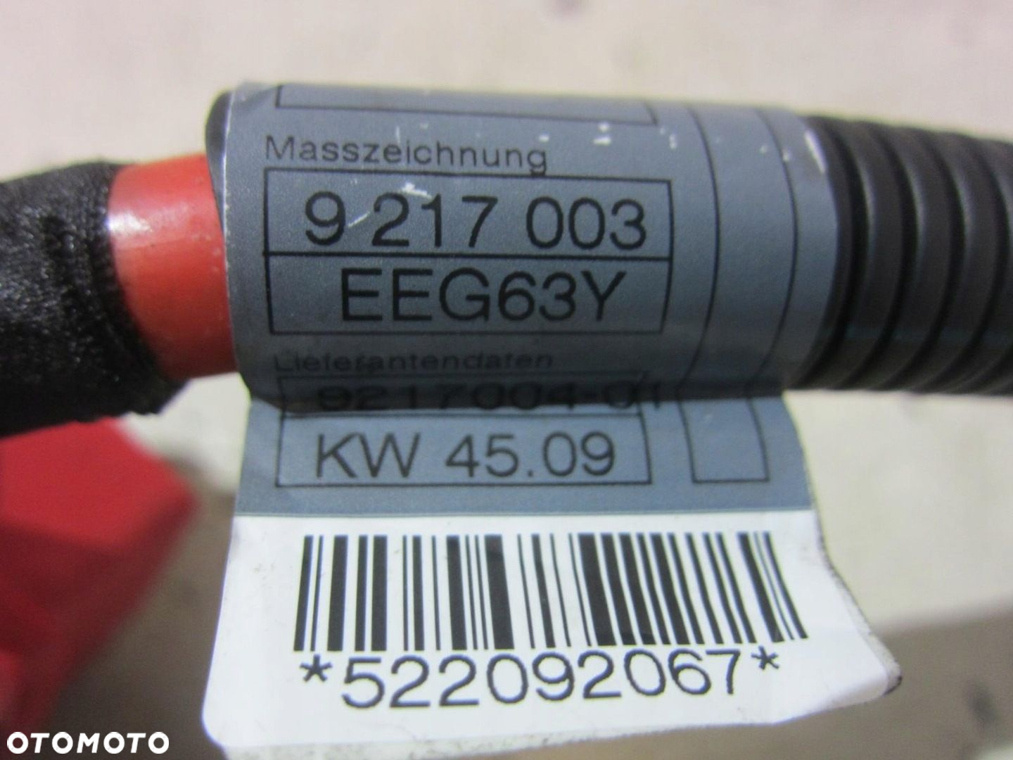 BMW X5 E70 X6 E71 KABEL PLUSOWY KLEMA NABÓJ KLEMA PIROTECHNICZNA  9217004 - 8