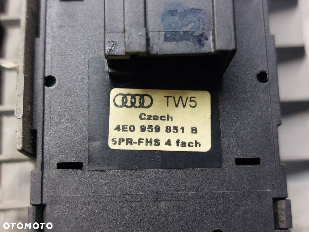 PRZEŁĄCZNIK PANEL SZYB LEWY PRZÓD AUDI A8 D3 4E0959851B 8E0959565A - 5
