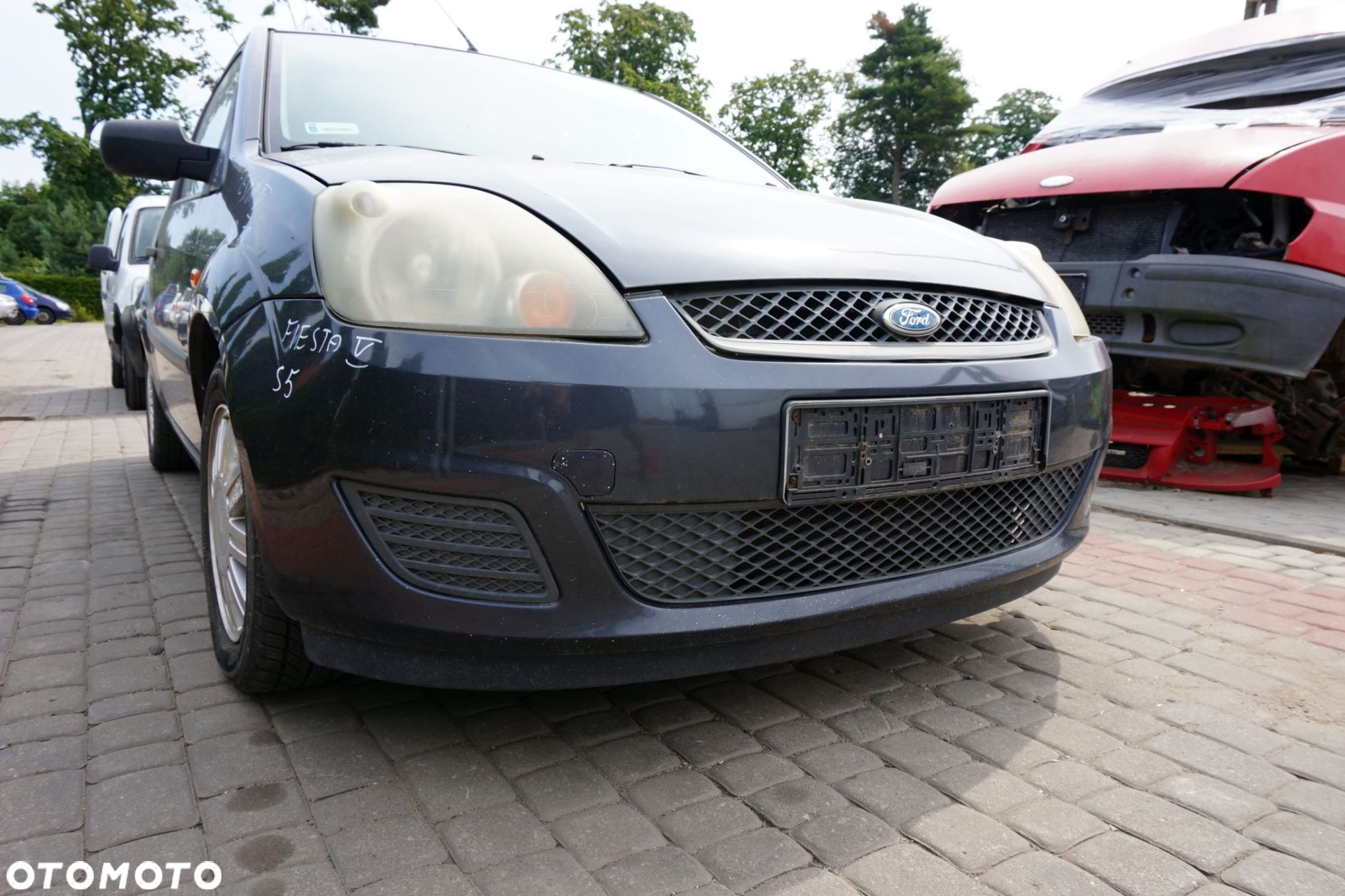 MASKA ZDERZAK BŁOTNIKI LAMPY FIESTA V MK5 LIFT S5  FORD 2005-2008 SZARY SEA GREY PRZÓD KOMPLETNY - 7