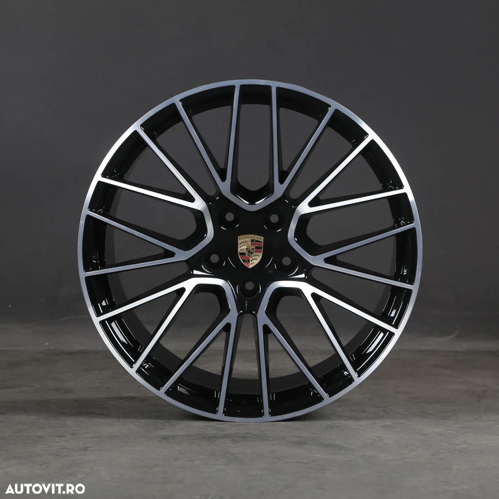 Jante Porsche 21 R21Panamera porsche cayenne negru lucios PORSCHE anvelope vara sau iarna incluse in pret jante in doua latimi - 7