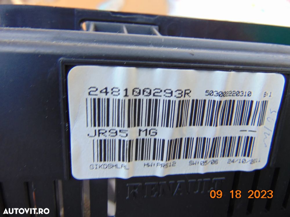 Ceasuri bord digitale Renault scenic 3 cutie manuala display bord dezmembrez scenic 3 - 5