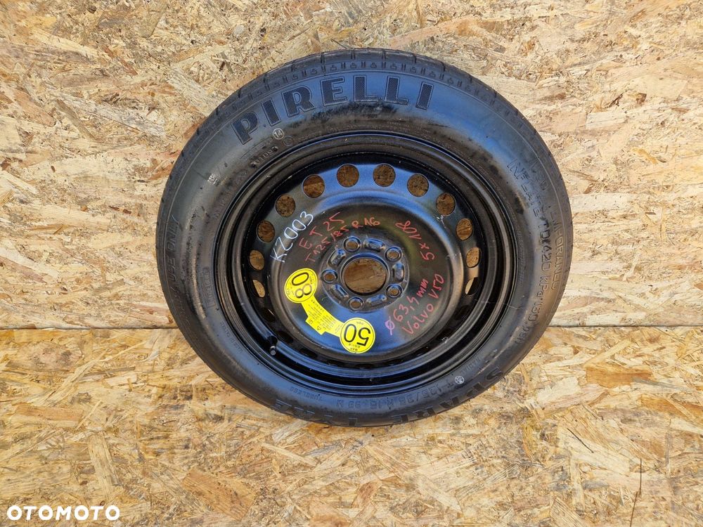 VOLVO V50 KOŁO DOJAZDOWE 125/85 R16 ET25  5X108 F63,4MM - 12