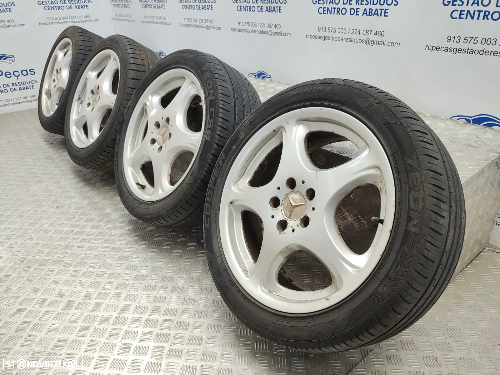 Conjunto Jantes 18 Mercedes Benz Class S W220 8J ET44 5x112 - 3