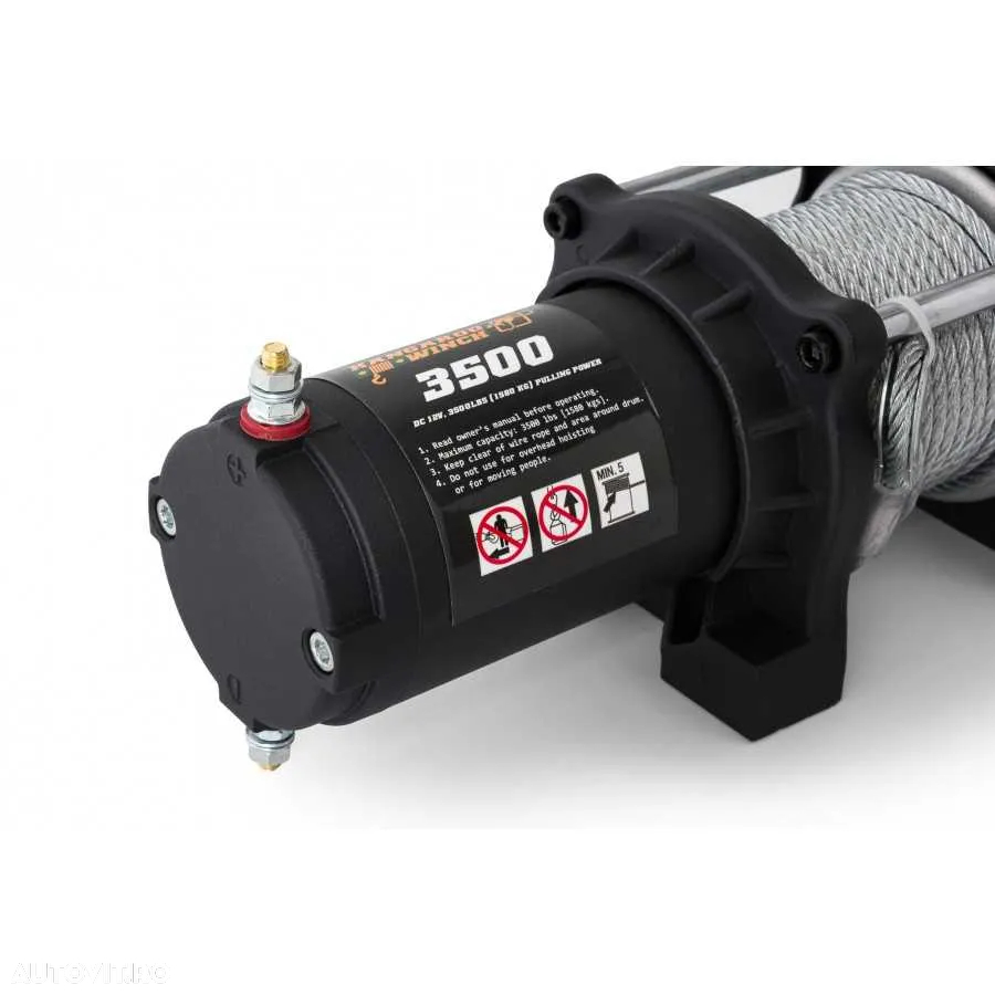Troliu KANGAROOWINCH K3500 (trage 1588 kg)cablu otel sau sintetic) - 5