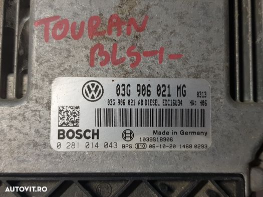 ECU Calculator motor VW Touran/Golf5 1.9 TDI 03G906021MG 03G906056J - 2