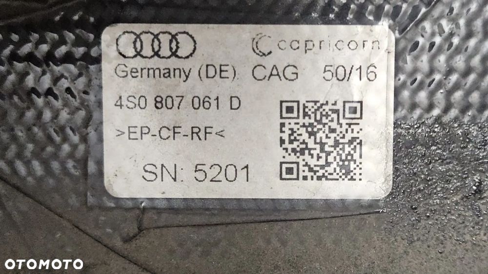 AUDI R8 4S0807061D CARBON Karbon DOKŁADKA SPOILER  Listwa DÓŁ ZDERZAKA 4S0 - 12