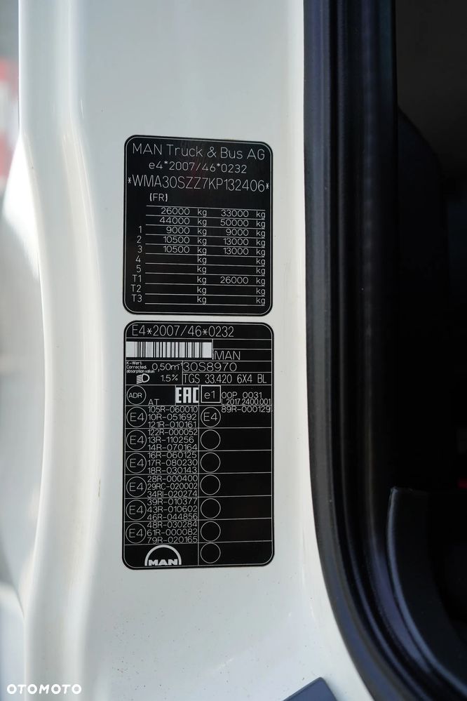 MAN / TGS / 33.420 / E 6 / WYWROTKA + HDS / FASSI F 175 / 6 X 4 / HYDROBURTA - 11