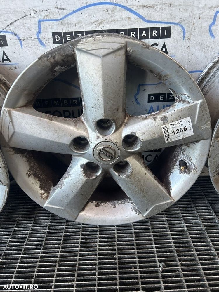 Jante aliaj Nissan Qashqai 2008 - 2010 (1286) R16 Nu se vede et necesită recondiționare ... - 4
