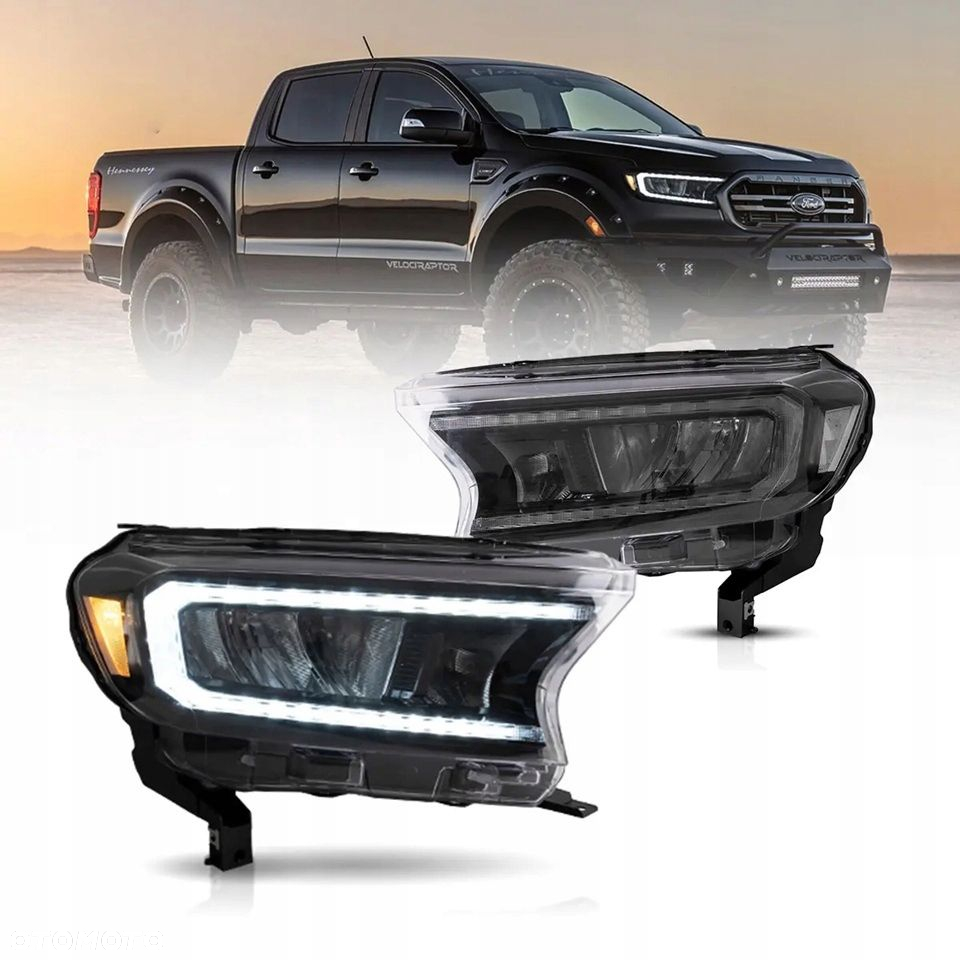 Reflektor Lampa kpl Vland Full Led Neon Tuning Ford Ranger V 5 mk5 Lift 16- - 2