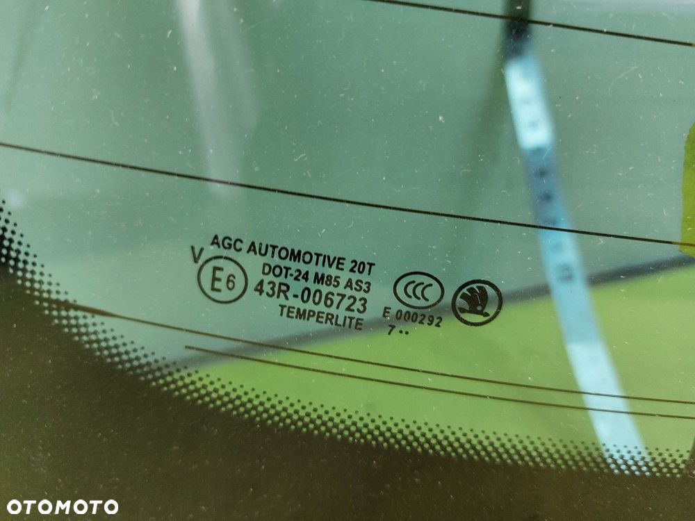 Szyba tylna tył Skoda KAROQ 2017-2021R SZYBA GRZANA ZIELONA - 4