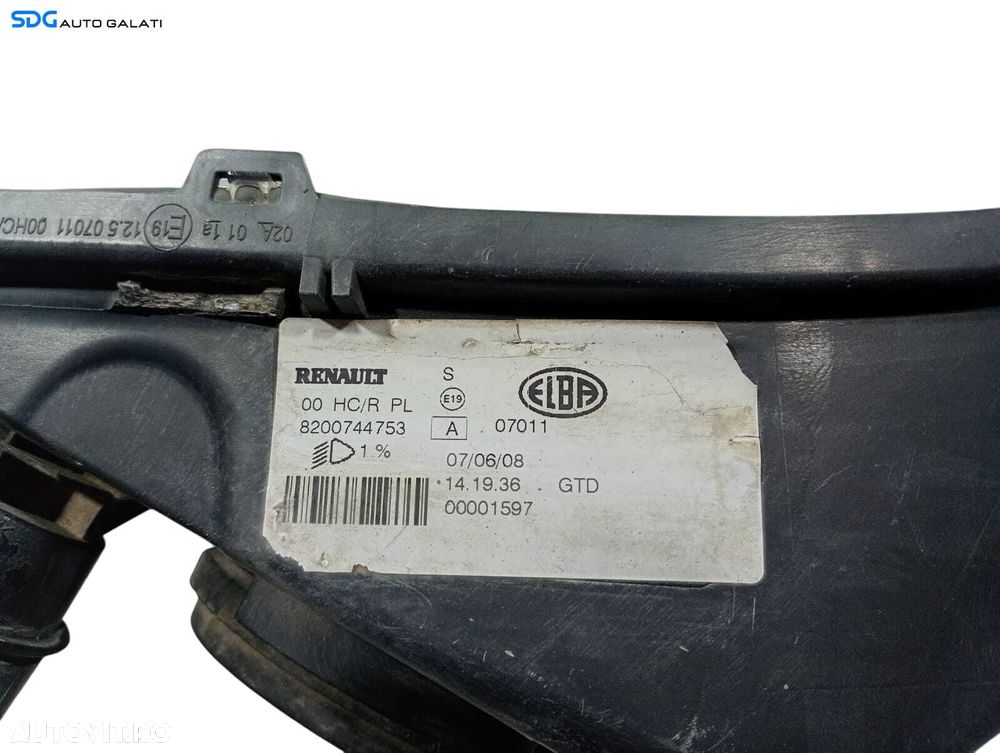 Far Stanga EUROPA Dacia Logan 1 Facelift FL Faza 2 2007 - 2012 Cod 8200744753 (Ureche Lipsă) [L6385] - 5