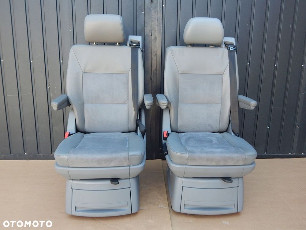 vw t5 t6 multivan california fotel obrotowy podłokietnik 2 rząd alcantara - 2
