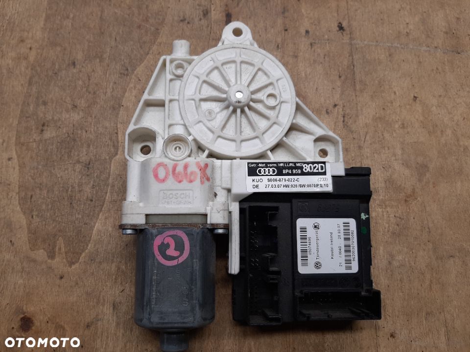 Silniczek Szyby Mechanizm Podnoszenia Szyby Prawy Tyl Audi A3 8P - 1