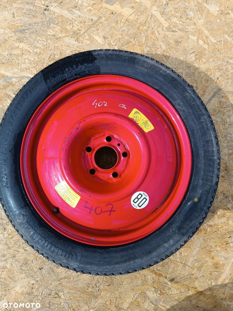 KOŁO DOJAZDOWE ZAPASOWE PEUGEOT 407 17 CALI 5X108 - 1