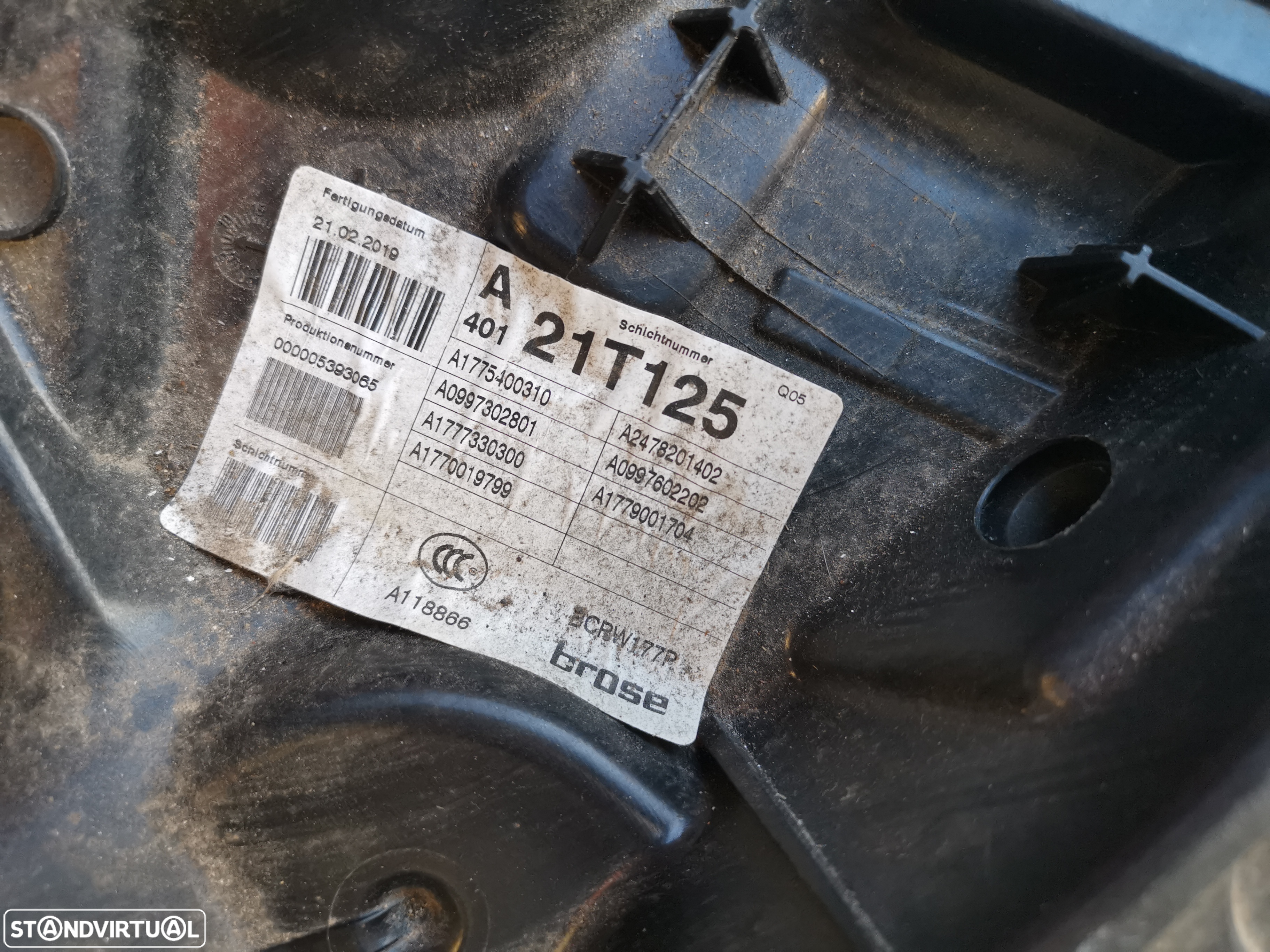 MERCEDES A W177 ELEVADOR MOTOR PORTA TRÁS DIREITA - E092 - 3