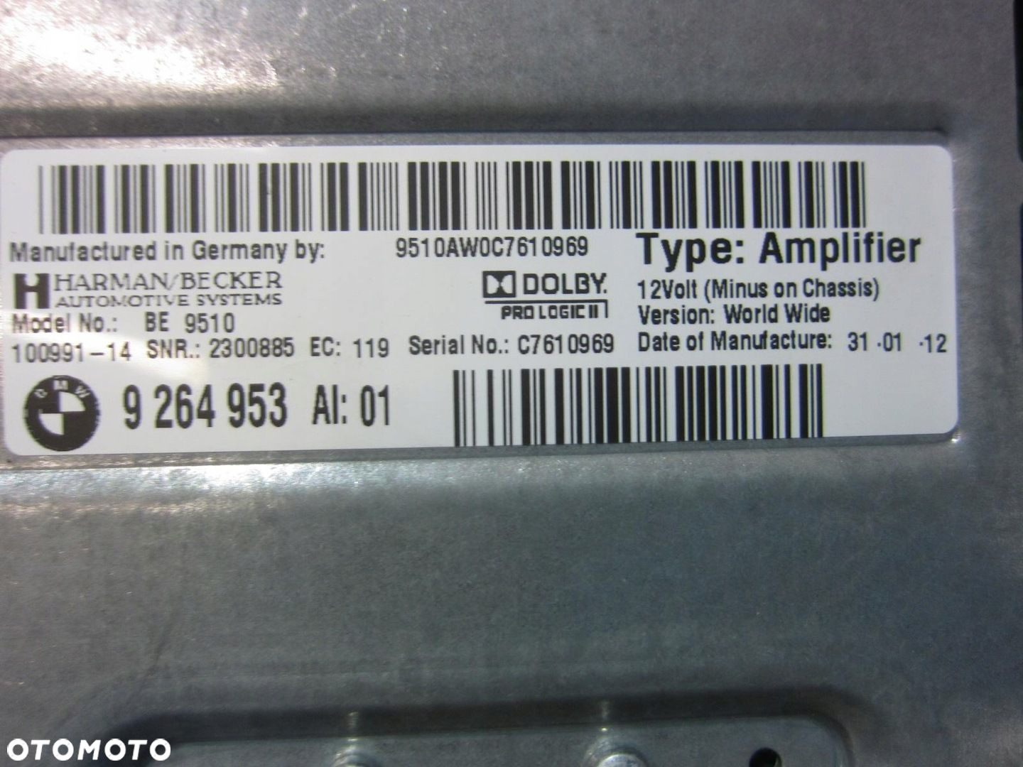 BMW F10 F06 WZMACNIACZ HARMAN HIFI AMPLITUNER 9264953 9296113 65129264953 - 6
