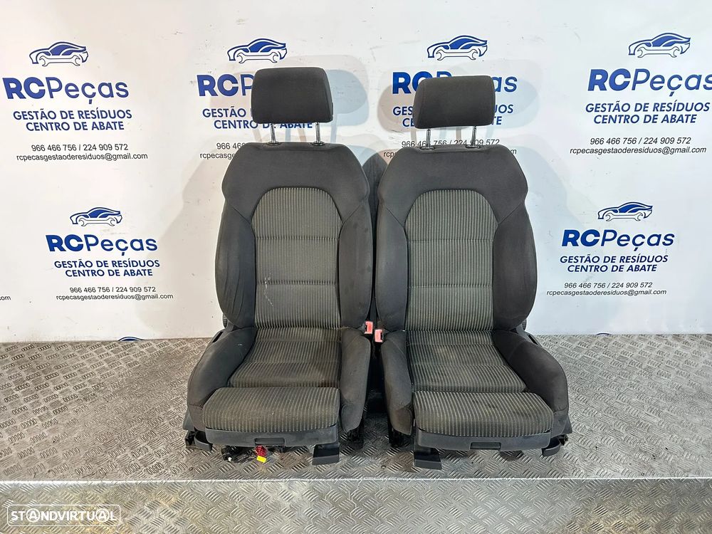 .Conjunto Bancos Frente Frontais Pele Original