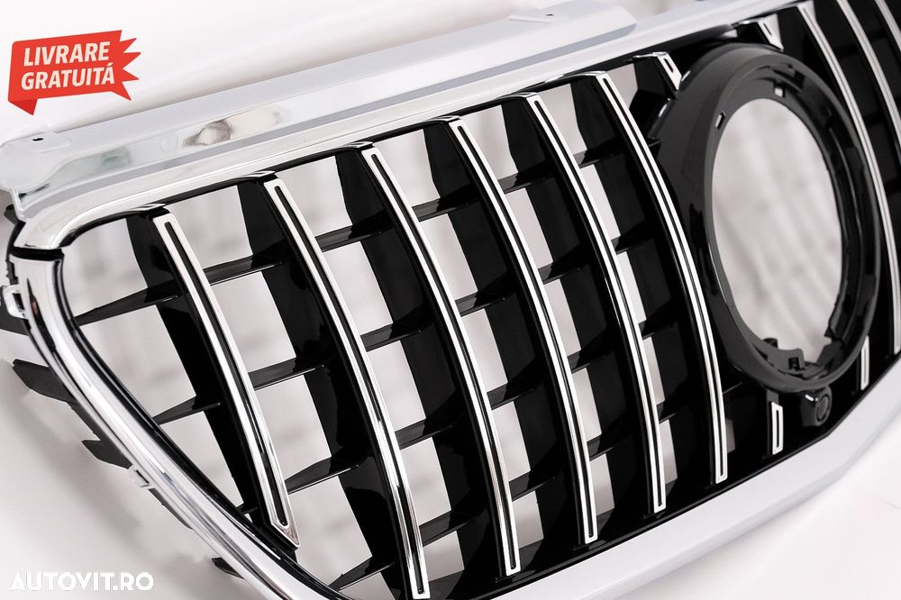 Grila Centrala Mercedes Vito (W447) (2020-up) GTR Panamericana Design Negru Crom- livrare gratuita - 4