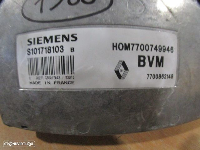 Centralina 770086214B S101718103 RENAULT 19 1992 1.4 80CV 5P VERMELHO SIEMENS - 4