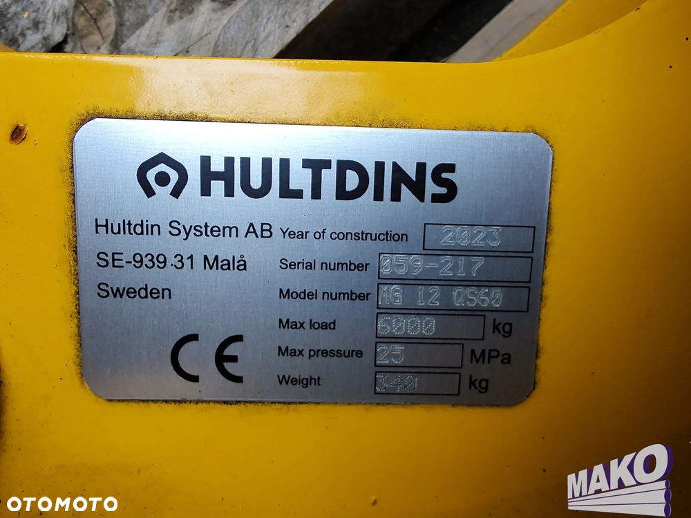 NOWY Chwytak do koparki Hultdins MG12 OilQuick S60 OQ60 - 8