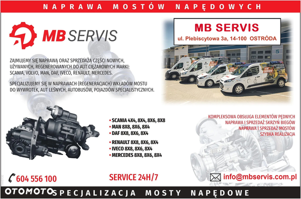 Scania Wkład mostu RBP 835 przeł.1.71 29:17